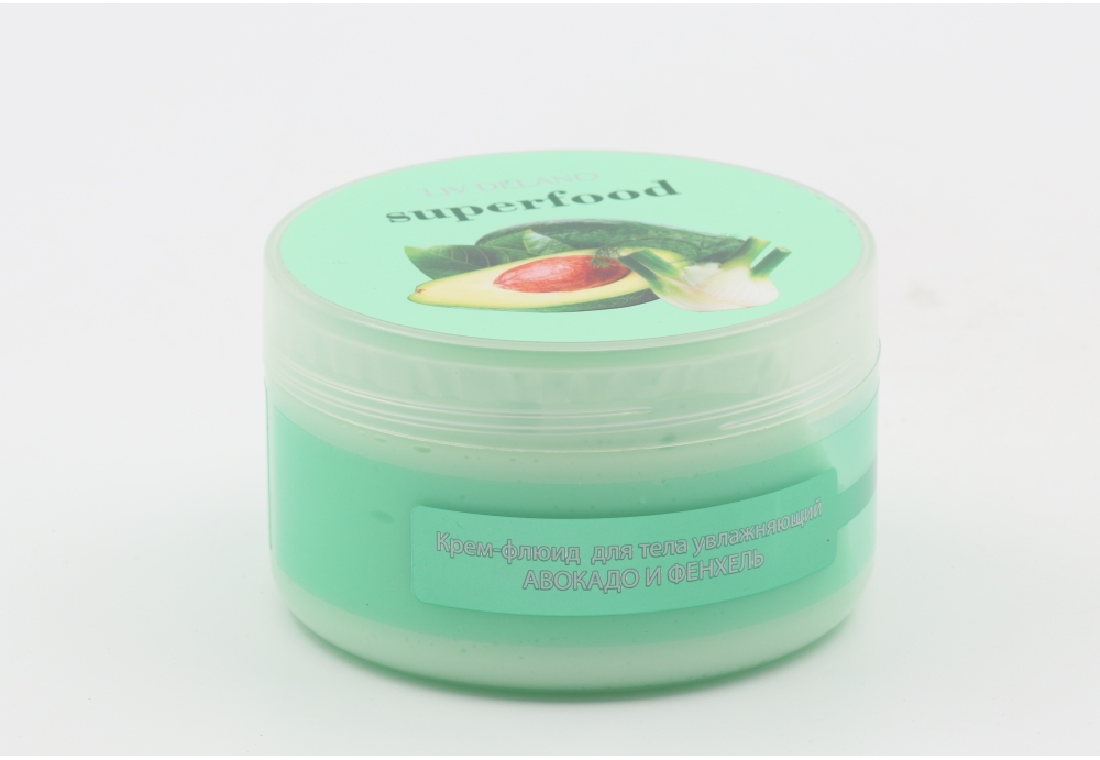 Крем-флюид Liv Delano Superfood увлажняющий авокадо/фенхель д/тела, 240 г