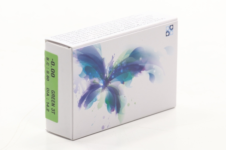 Контактные линзы цветные Офтальмикс Butterfly 3-Color зеленый D — 0.00 DIA 14.2