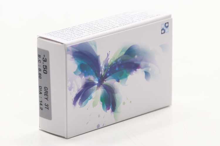 Контактные линзы цветные Офтальмикс Butterfly 1-Color жемчужно-серый D -3.5 DIA 14.2