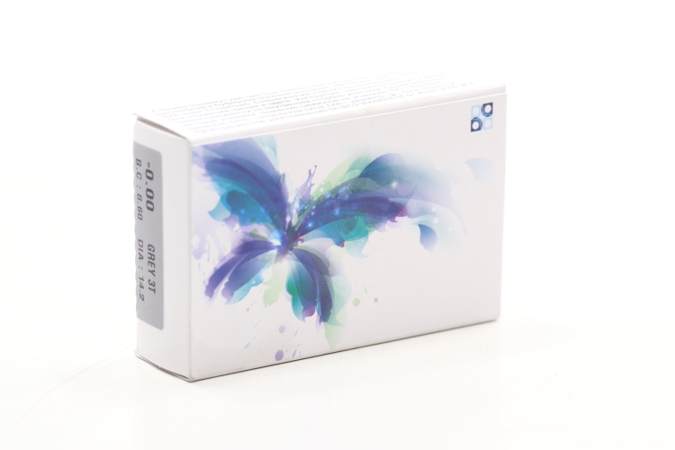 Контактные линзы цветные Офтальмикс Butterfly 1-Color жемчужно-серый D 0.00 DIA 14.2, пара