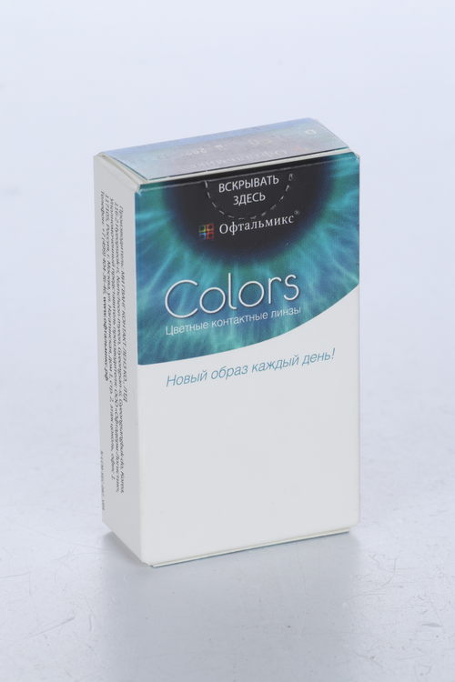Контактные линзы цветные Офтальмикс Colors небесно-голубой D -1.5 DIA 14.2, 2 шт