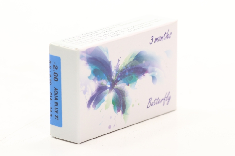 Контактные линзы цветные Офтальмикс Butterfly 1-Color васильковый D -2.0 DIA 14.2