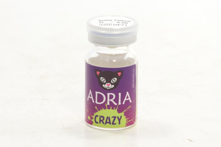 Контактные линзы Adria Crazy Solid квартальные желтый 0.00/14.0/8.6