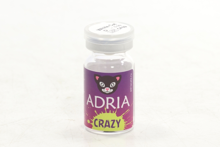 Контактные линзы Adria Crazy квартальные белая кошка 0.00/14.0/8.6