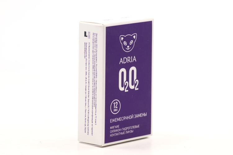 Контактные линзы Adria O2O2 мягкие/силикон-гидрогелевые/ежемесячные -5.50/14.2/8.6, 12 шт