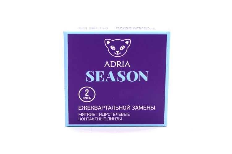 Контактные линзы Adria Season мягкие/корригирующие/дневные/ежеквартальные -1.25/14.0/8.6, 2 шт