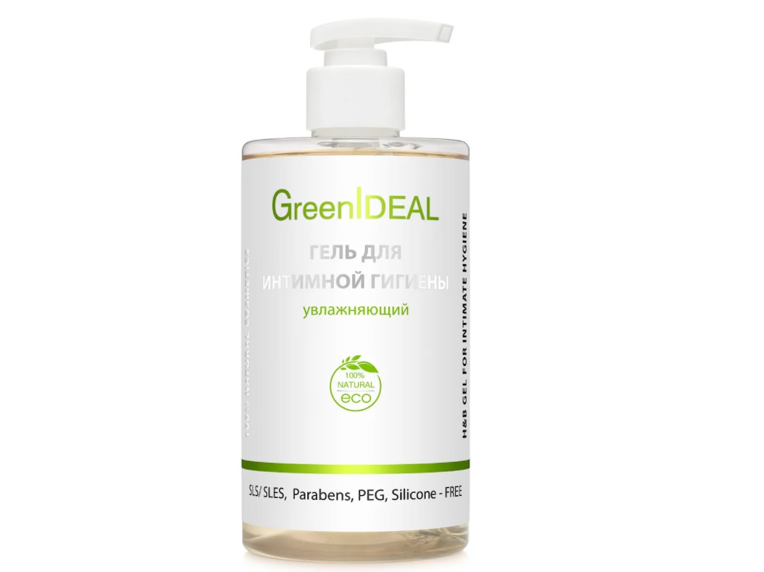 Гель д/интимной гигиены GreenIDEAL увлажняющий, 450 мл