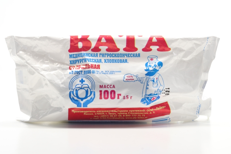 Вата стер хирург, 100 г, Лейко