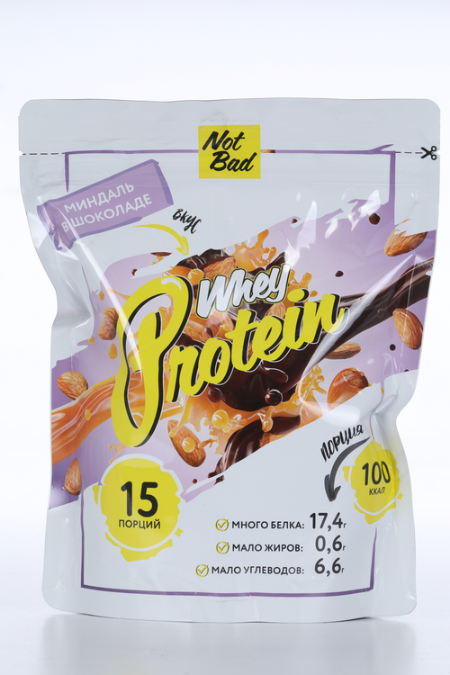 Протеин NotBad сывороточный whey protein миндаль в шоколаде, 450 г
