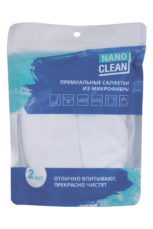 Салфетки NanoClean из микрофибры универсальные премиальные 2 шт