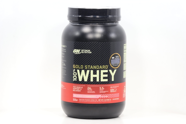 Протеин Optimum Nutrition Gold Standard 100% Whey 2 lb восхитительная клубника, 907 г