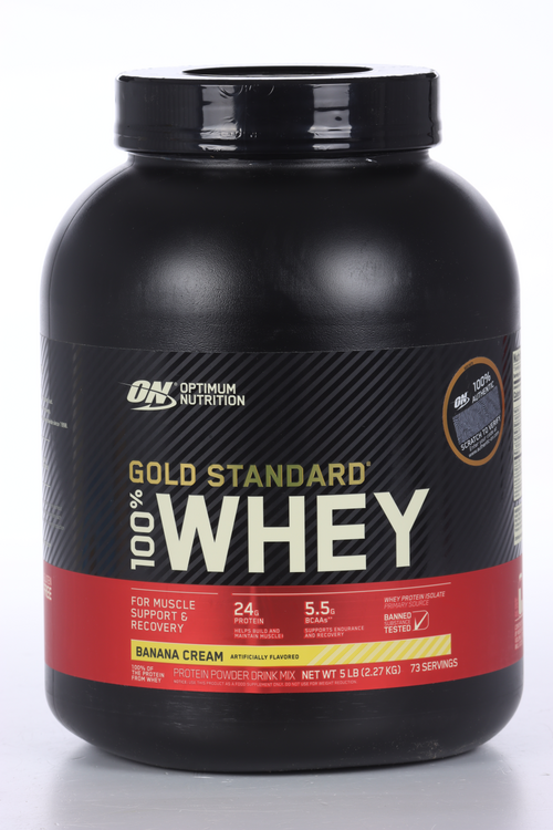 Протеин Optimum Nutrition Gold Standard 100% Whey 5 lb банановый крем, 2,27 кг