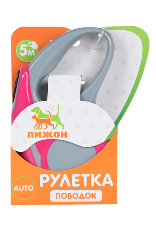 Рулетка «Молния», 5 м, до 15 кг, розовая