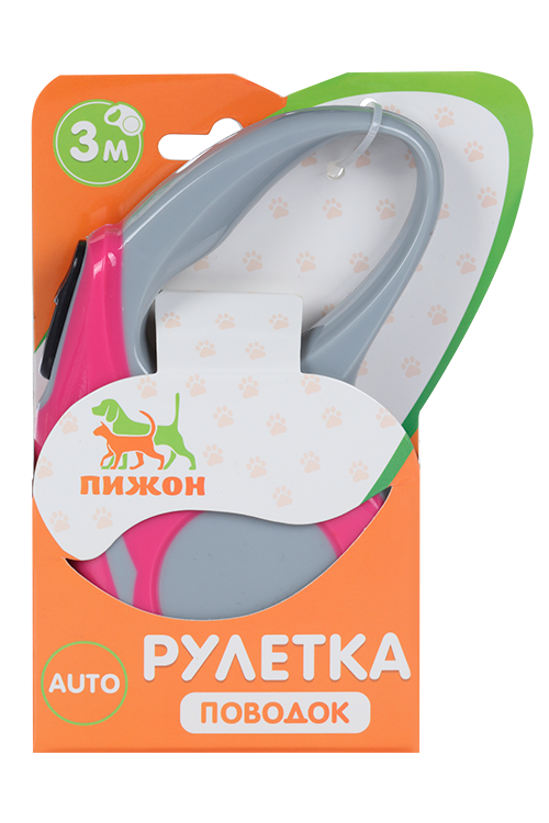 Рулетка «Молния», 3 м, до 11,5 кг, розовая