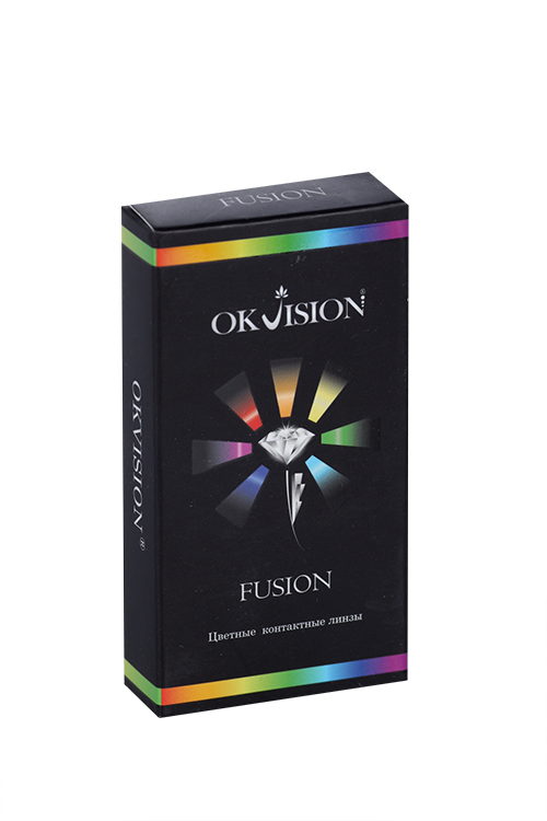 Контактные линзы цветные Okvision Fusion на 3 месяца Gray 2 D -3.00 R 8.6, 2 шт