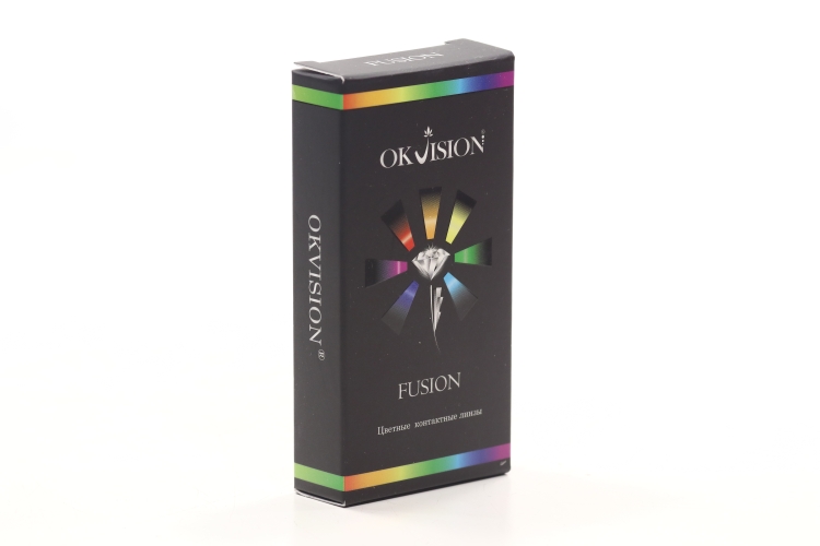 Контактные линзы цветные Okvision Fusion на 3 месяца Green 2 D -4.00 R 8.6, 2 шт