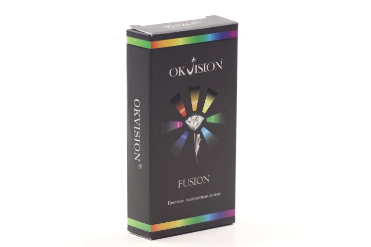 Контактные линзы цветные Okvision Fusion на 3 месяца Gray 2 D -2.00 R 8.6, 2 шт