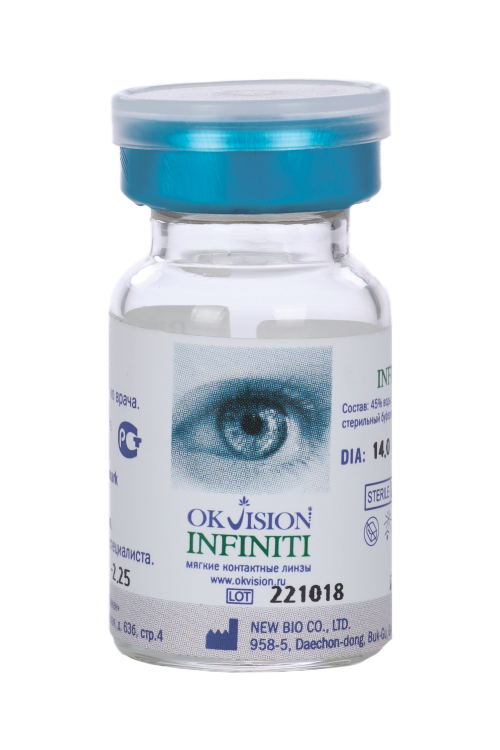 Контактные линзы Okvision INFINITY полугодовые D -2.25 R 8.7, 1 шт