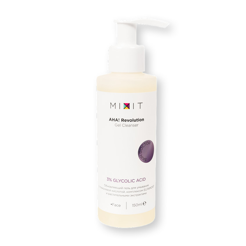 Гель MIXIT AHA Revolution Gel Cleanser glycolic 3% очищающий, 150 мл