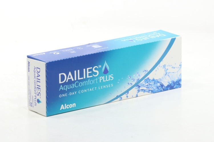 Линзы Alcon Dailies Aqua Comfort Plus контактные однодневные (диоптрия -3,75), 30 шт