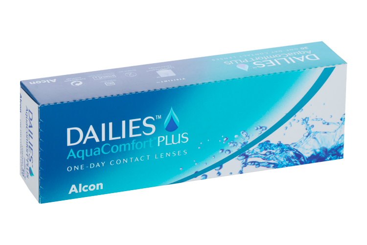 Линзы Alcon Dailies Aqua Comfort Plus контактные однодневные (диоптрия -1,75), 30 шт