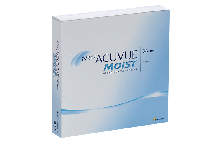 Линзы 1-Day Acuvue Moist контактные однодневные (диоптрия -1,50), 90 шт