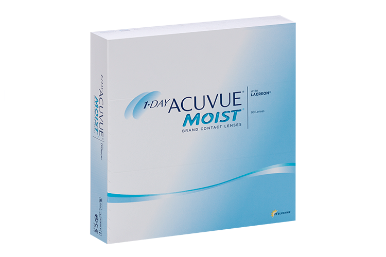 Линзы 1-Day Acuvue Moist контактные однодневные (диоптрия -5,5), 90 шт
