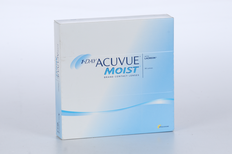 Линзы 1-Day Acuvue Moist контактные однодневные (диоптрия -1,0), 90 шт