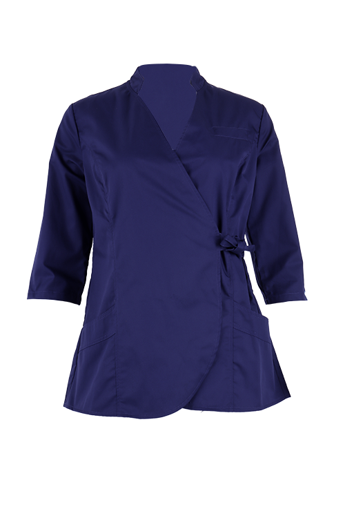 Рубашка медицинская Medcostume женская МС6077 рукав 3/4 темно-синяя р 48
