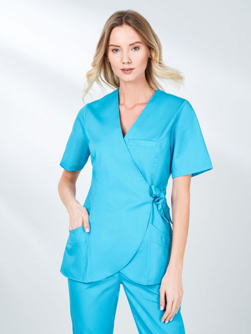 Рубашка медицинская Medcostume женская MC6076 бирюзовая р 50
