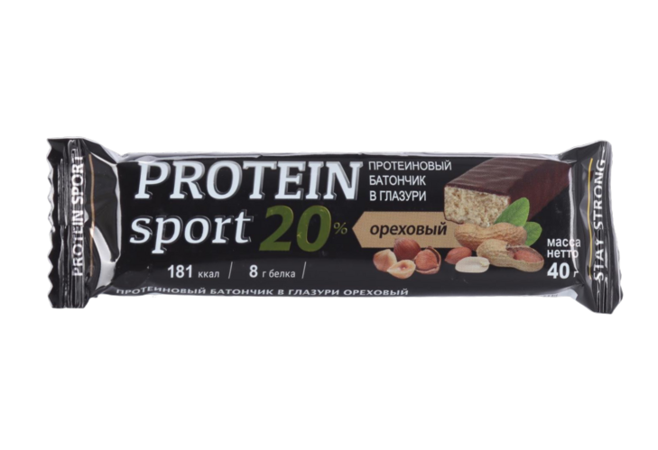 Протеиновый батончик EFFORT PROTEIN SPORT ореховый, 40 г