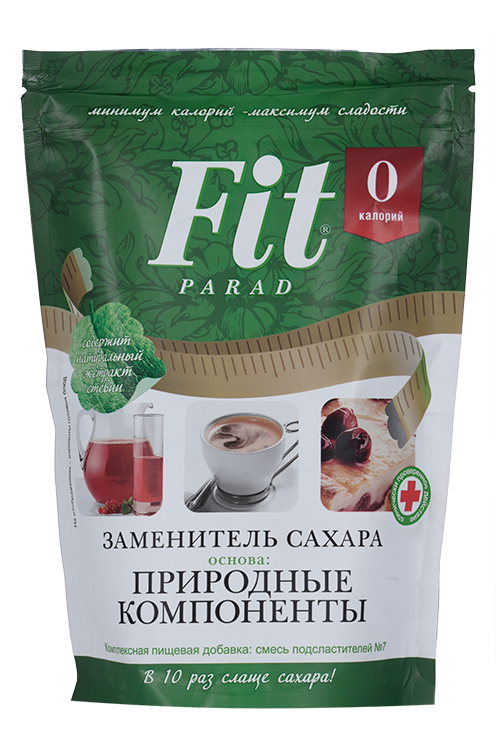 Сахарозаменитель FitParad №7 стевиозид/сукралоза/эритрит дой-пак, 500 г
