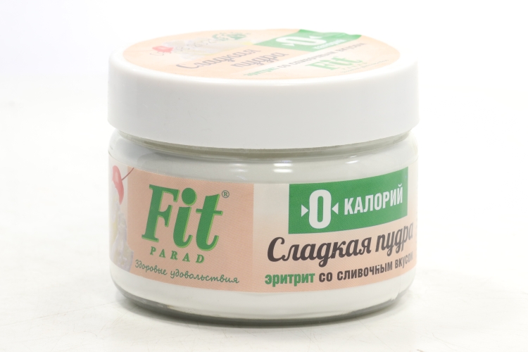 Сладкая пудра FitParad эритрит со сливочным вкусом банка, 160 г