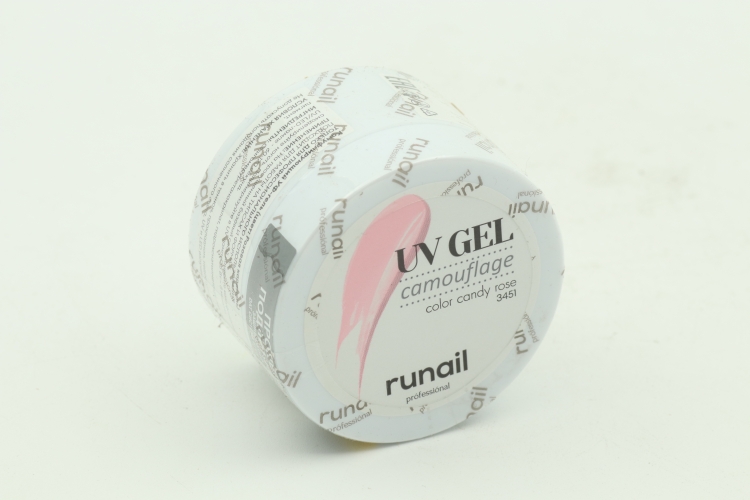 УФ-гель Ru Nail Professional розовая карамель камуфлир д/моделир/уплот/выравн ногтей 15 г