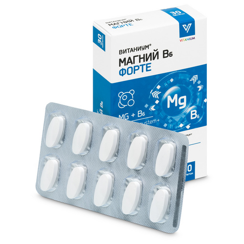 Магний В6 Форте Витаниум, 30 шт, таблетки