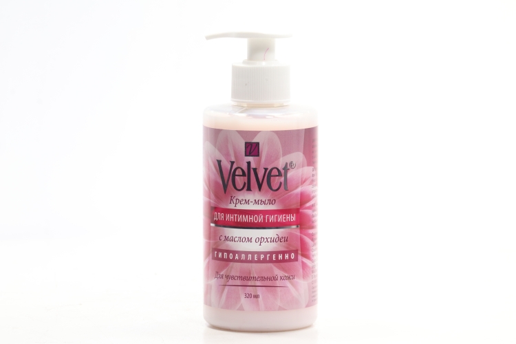Крем-мыло Velvet д/интимной гигиены очищение антибактериальное масло орхидеи, 320 мл