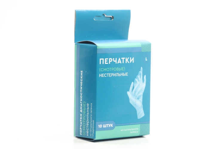 Перчатки смотр латекс н/с опудр L, 5 шт
