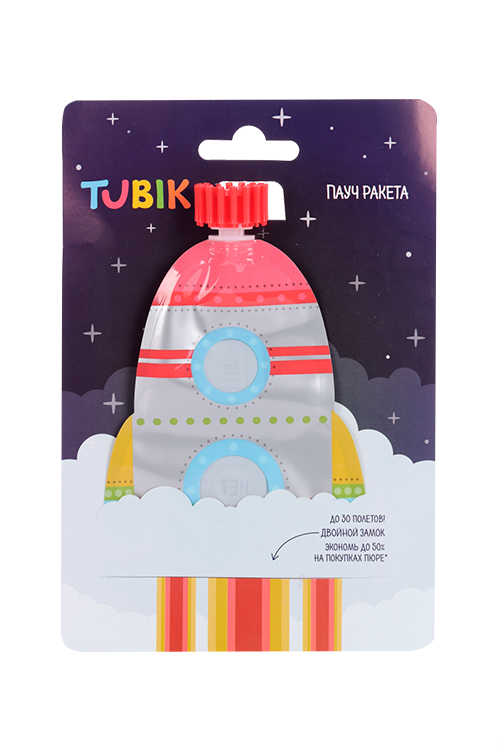 Контейнер TUBIK Пауч Ракета д/детского питания, 180 мл