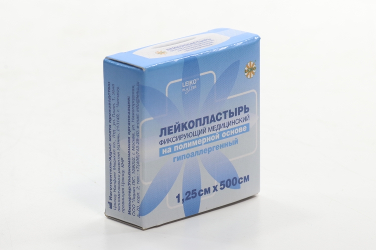 Лейкопластырь Лейко гипоаллерг полимерн основа 1,25 х 500 см
