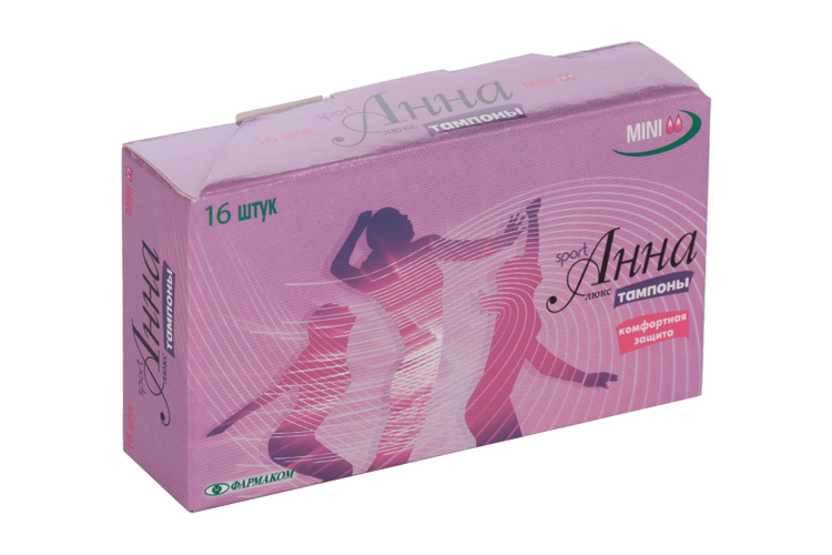 Тампоны Анна Люкс серия Sport мини, 16 шт