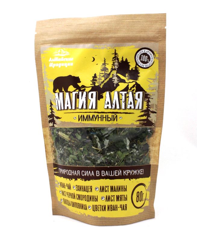 Чай травяной Магия Алтая Иммунный, 80 г, крафт-пакет