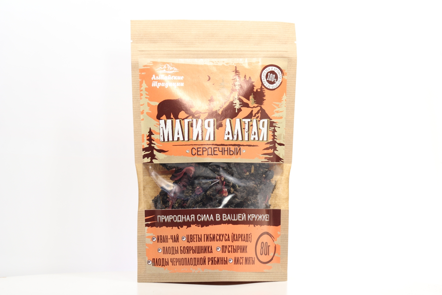 Чай травяной Магия Алтая Сердечный, 80 г, крафт-пакет