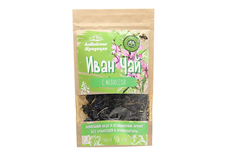 Иван-чай ферментированный с мелиссой, 50 г, крафт-пакет
