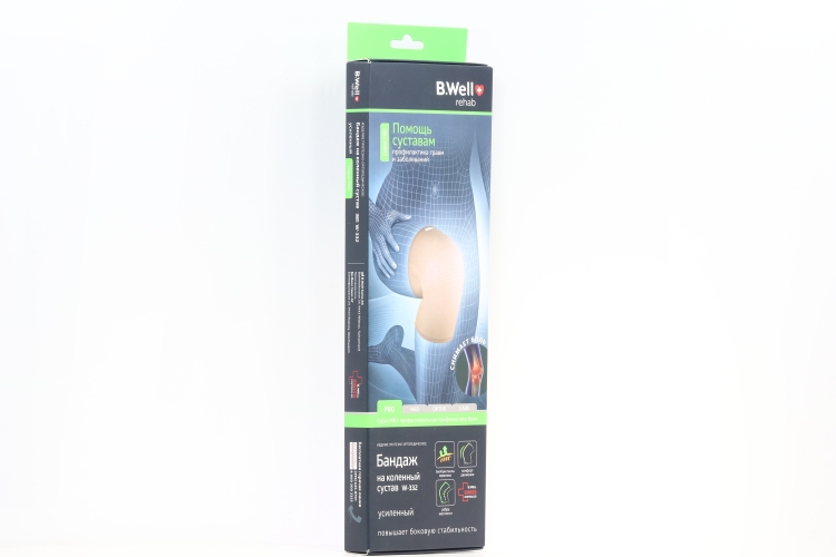 Бандаж B Well на коленный сустав усиленный PRO W-332 бежевый р XL