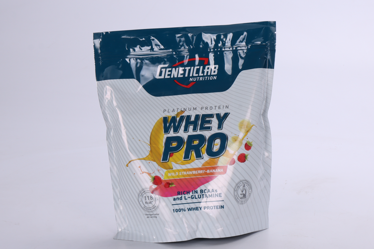 Протеин GENETICLAB Whey Pro (100% WHEY) сывороточный банан-земляника, 1 000 г