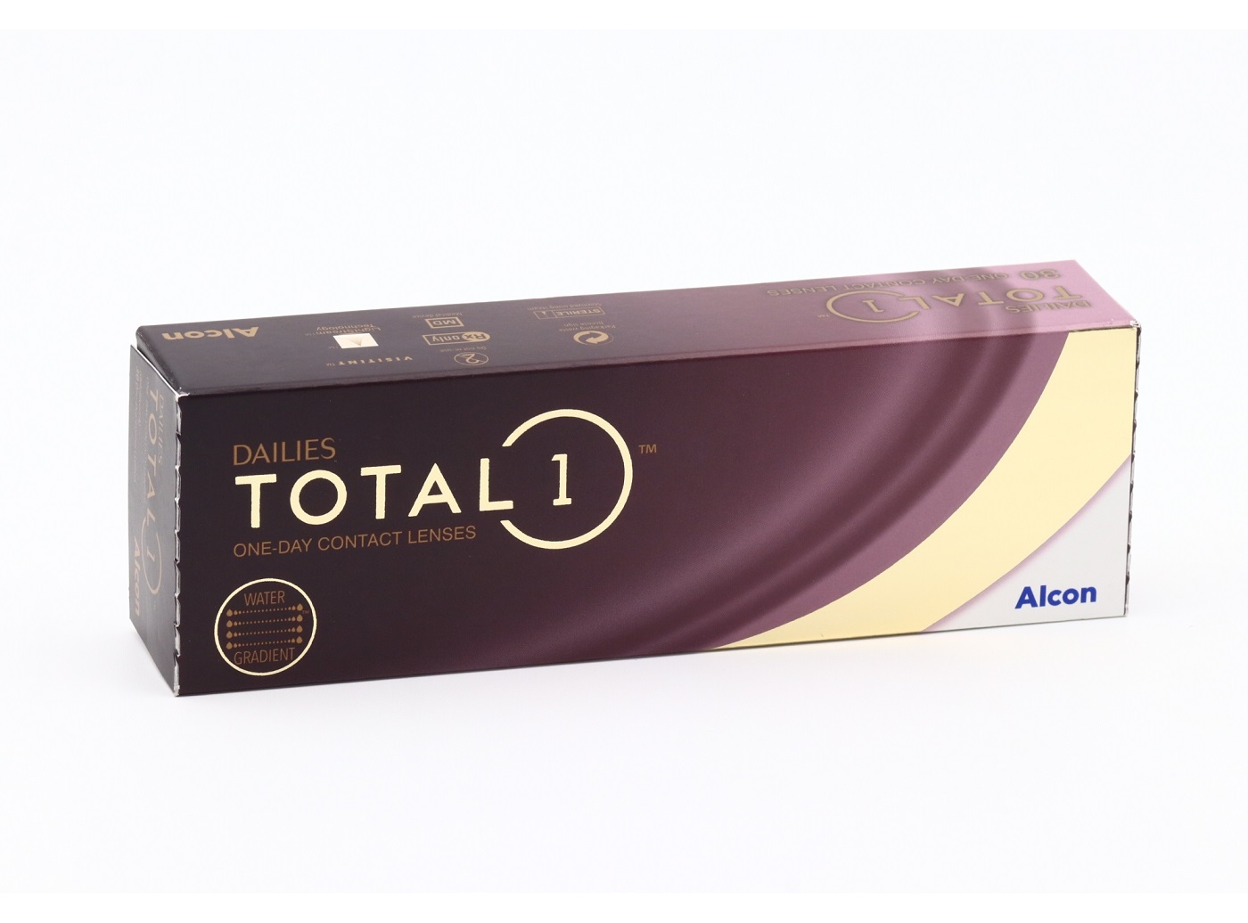 Линзы Alcon Dailies Total1 контактные однодневные водоградиентные (диоптрия -2,25), 30 шт