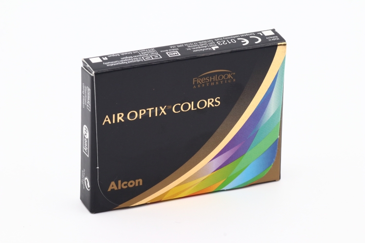 Линзы Alcon Air Optix Colors контакт цвет ежемес (диоптрия -1,0), 2 шт, серебристый серый