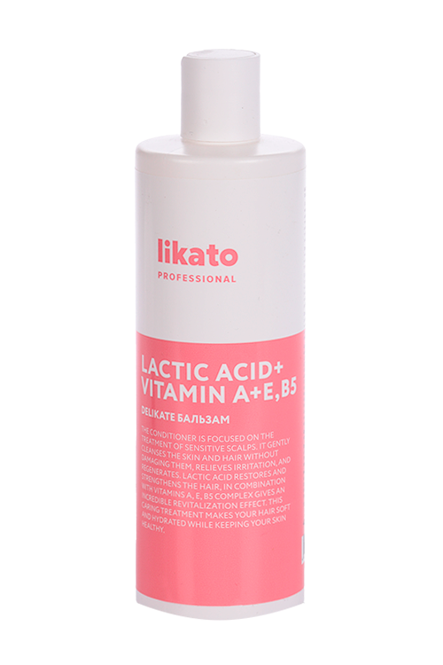 Бальзам Likato Professional Lactic Acid+Vitamin A+E/B5 Delikate д/чувст кожи, 400 мл