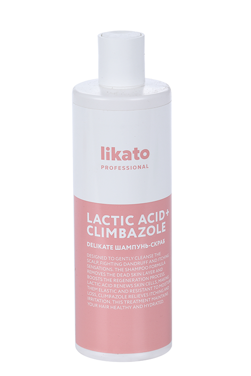 Шампунь-скраб Likato Professional DELIKATE д/чувст кожи головы п/перх Lactic Acid+Climbazole, 400 мл