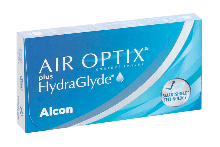 Контактные линзы Air Optix plus HydraGlyde (3) ежемесячные -7.5/14.20/8.6, 3 шт
